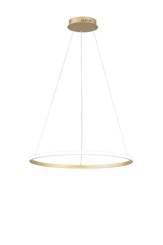 Kruhová - FAN LED-AXIS-S60-ORO Závěsné LED svítidlo Axis zlatá, 31 W, 3650 lm, CCT, 60 x 150 cm - FANEUROPE - foto 1