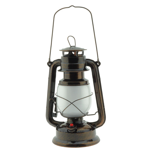 LED plamenné lampy - LED plamenová lampa 5W SMD bronzová barva s baterií - foto 1