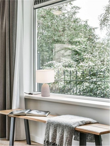 Stolní lampy dekorační - NV 9050166 Stolní lampa CHEMPO šedý beton a kov bílé stínidlo E27 1x12W 230V IP20 bez žárovky - NOVA LUCE - foto 1