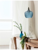 Koule - NV 9191243 Závěsné svítidlo LONI matný černý kov tmavě modré sklo E27 1x12W 230V IP20 bez žárovky - NOVA LUCE