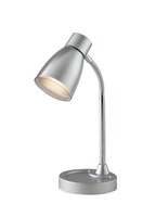 Stolní lampy dekorační - FAN LDT055ARK-SILVER Stolní lampa LDT055ARK nastavitelné stříbrná 1 x E14 13,5 x 36 cm - FANEUROPE