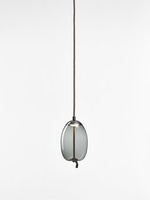 Dekorativní - BRO PC01036_004 Závěsné svítidlo KNOT SMALL UOVO 3,4W 2700K 425lm šedá kouřová / černý chrom PC1036_SGTR_GL_CHBL_CHBLC_RN  - BROKIS C