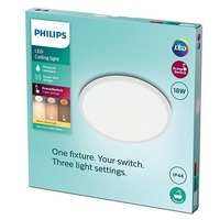 Kruhová - PH 8719514327269 LED Koupelnové stropní svítidlo Philips Superslim CL550 8719514327269 18W 1500lm 2700K IP44 30cm bílé, 3-krokové stmívání - PHILIPS (929002667801)