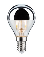 E14 - P 28663 LED kapka 2,6 W E14 zrcadlový svrchlík stříbrná teplá bílá - PAULMANN