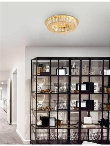 Dekorativní - NV 9361083 Stropní svítidlo ZEFFARI plátkovaný zlatý hliník a K9 křišťál LED 40W 230V 4000K IP20 - NOVA LUCE - foto 1
