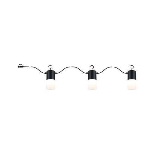 Dekorační - P 94761 Plug &amp; Shine LED světelný řetěz Tubs IP44 3000K 3x2W antracit - PAULMANN - foto 1