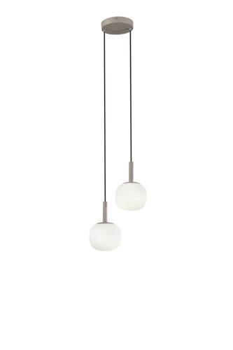 Vícečetná - FAN I-ERIS-S2 Závěsné svítidlo Eris bílá + hnědá, 2 x E14, 21 x 200 cm - FANEUROPE - foto 1