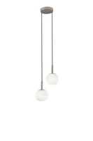 Vícečetná - FAN I-ERIS-S2 Závěsné svítidlo Eris bílá + hnědá, 2 x E14, 21 x 200 cm - FANEUROPE