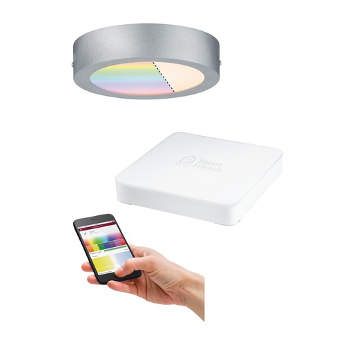 Kruhová - P 5013 SmartHome startovací sada Cesena Panel 170mm RGBW včetně SmartFriends Box - PAULMANN - foto 1