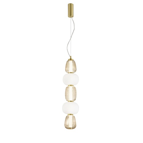 Dekorativní - FAN LED-TOTEM-S5 Závěsné svítidlo LED TOTEM zlatá 36 W 4000 lm 3000 K 17 x 241 cm - FANEUROPE - foto 1