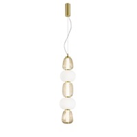 Dekorativní - FAN LED-TOTEM-S5 Závěsné svítidlo LED TOTEM zlatá 36 W 4000 lm 3000 K 17 x 241 cm - FANEUROPE