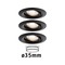 Koupelnová - P 93085 LED vestavné svítidlo Easy Dim Nova Mini Plus Coin základní sada výklopné 66mm 15° Coin 3x4W 230V 2700K černá mat - PAULMANN