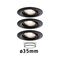 Koupelnová - P 93085 LED vestavné svítidlo Easy Dim Nova Mini Plus Coin základní sada výklopné 66mm 15° Coin 3x4W 230V 2700K černá mat - PAULMANN