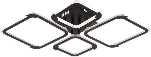 LED stropní svítidla - LED stropní svítidlo CCT 50W černá stmívatelné + dálkové ovládání