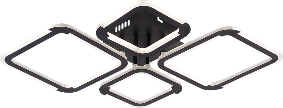 LED stropní svítidla - LED stropní svítidlo CCT 50W černá stmívatelné + dálkové ovládání - foto 1