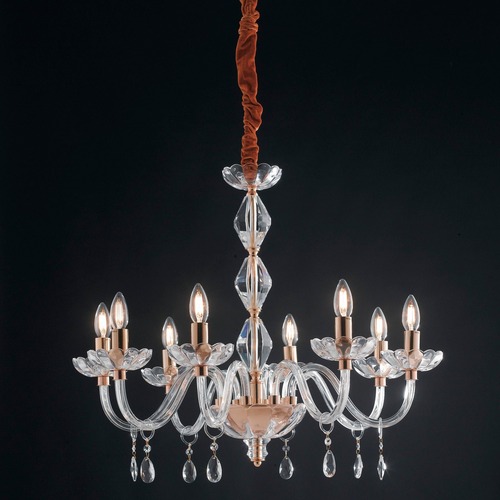 Dekorativní - FAN I-RIFLESSO/8 ORO Závěsné svítidlo Riflesso zlaté, 8xE14, 83 x 190 cm - FANEUROPE - foto 1