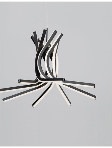 Dekorativní - NV 9100282 Závěsné svítidlo NORINE černý hliník a akryl LED 50W 230V 3000K IP20 stmívatelné - NOVA LUCE - foto 1