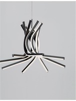 Dekorativní - NV 9100282 Závěsné svítidlo NORINE černý hliník a akryl LED 50W 230V 3000K IP20 stmívatelné - NOVA LUCE