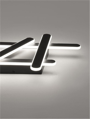 Hranatá - NV 9210919 Stropní svítidlo WILLOW černá ocel a akryl Dx54.7x33.9x5.6cm LED 40W stmívatelné - NOVA LUCE - foto 1