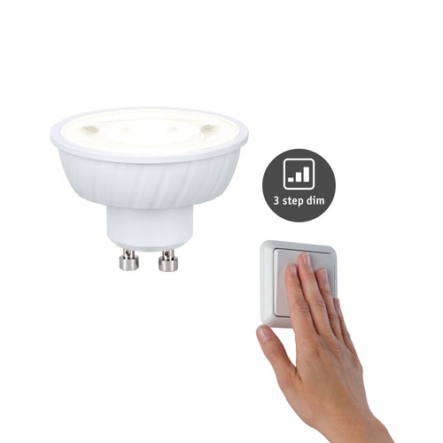 GU10/GZ10 - P 29270 Standard 230V LED reflektor GU10 Flat 37mm 4,9W 4000K stmívatelné bílá - PAULMANN - foto 1