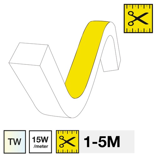 Hlavní osvětlení - SLC SM16030 LED pásek SLC NEON FLEX TOP TW 2400-6500K 15W 762LM 1-5M IP67 - TLG - foto 1