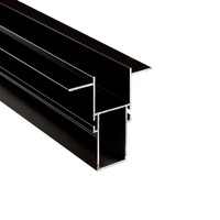 Al profily k zapuštění - IMPR 970871 Deko-Light profil - Combo fasádní profil s prostorem pro trafo s křídly, 3mm, 2m černá
