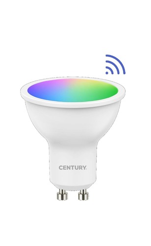 GU10/GZ10 - CEN GUSMA120-061000 LED SMART WIFI GU10 120d 6W CCT RGB/2700-6500K 120d DIM Tuya WiFi - CENTURY - foto 1
