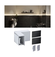 Krytky pro Al profily - P 78409 LumiTiles příslušenství kryt pro profil Top  40x40mm šedá - PAULMANN