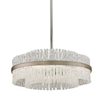 Kruhová - HVLG 204-46-CE Závěsné svítidlo CHIME kov/sklo stříbrná/čirá E14 8x60W - HUDSON VALLEY (Corbettt)