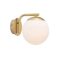 Dekorativní - NOR 47091025 Nástěnné svítidlo Grant 1x40W E14 mosaz opál - NORDLUX