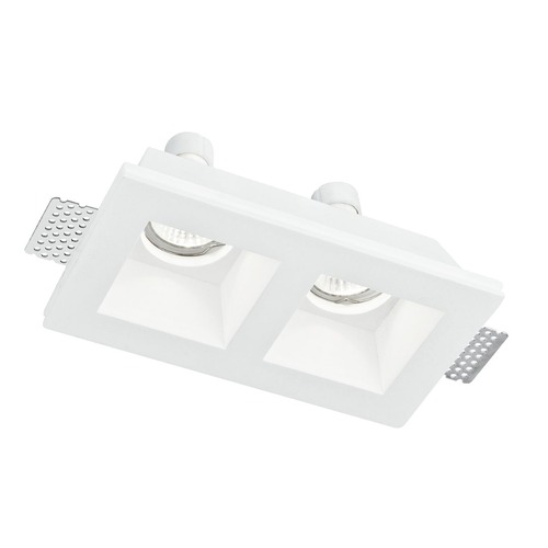 Hranatá - FAN INC-GHOST-Q2 Zápustné svítidlo Ghost, bílá, 2 x GU10, 21,4 x 11,8 x 5,5 cm - FANEUROPE - foto 1