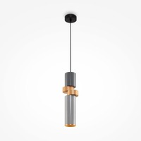 Válec - M MOD303PL-01CFL2 Závěsné svítidlo Palette 40W šedá/mosaz kov designové - MAYTONI