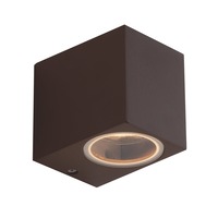 Nástěnná - FAN I-QUBO-AP1 BRO Venkovní nástěnné svítidlo Qubo kortenové, 1xGU10, IP54, 9,3 x 8 x 6,7 cm - FANEUROPE
