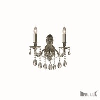 Dekorativní - ILUX 044910 Nástěnné svítidlo Ideal Lux Gioconda AP2 argento 044910 - IDEALLUX