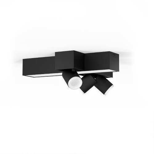 Bodová - PH 8720169318670 Hue 50608/30/P7 Hue WACA Centris stropní LED svítidlo 1x25W+GU10 3x5,7W 2810lm 2000-6500K RGB IP20 černá - PHILIPS - foto 1