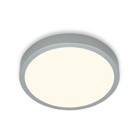 Kruhová - BRILO 3703-014 LED přisazené svítidlo pr. 38 cm, 24 W, 2000 lm, stříbrná - BRILO