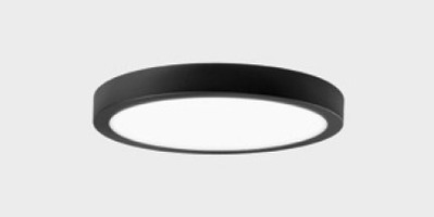 Kruhová - KHL K51700.02.SR.BK-BK.OP.ST.8.30 Stropní svítidlo DISC SLIM Ø145mm černé 12W 3000K IP43 - Kohl Lighting
