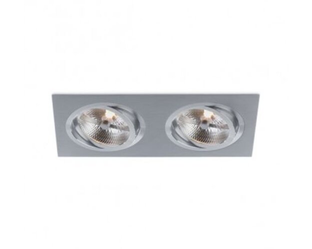 Hranatá - BPM 3051CDMR Vestavné svítidlo Aluminio Plata, kartáčovaný hliník 2x70W, 230V - BPM - foto 1