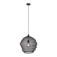 Dekorativní - LD 15715-18 KOKON Závěsná lampa bez zdroje světla, černá, design sítě - LEUCHTEN DIREKT / JUST LIGHT