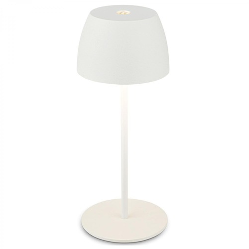 Stolní lampy dekorační - BRILO 7503016 LED nabíjecí stolní lampička Serina Mini, bezdrátová, 20cm, IP44, 2,5W, stmívatelné, dotykový vypínač, bílé - BRILO - foto 1