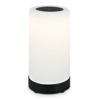 Na stůl - BRILO 7448-015 LED bateriové stolní svítidlo pr.12,5 cm, LED modul, 3W, 350 lm, černá - BRILO