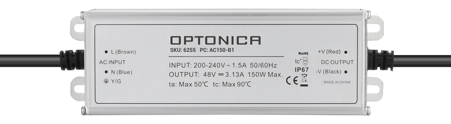 Voděodolné napájací zdroje Optonica - Vodotěsný zdroj LED IP67 150W 48V 3.125A 3 roky záruka - foto 1