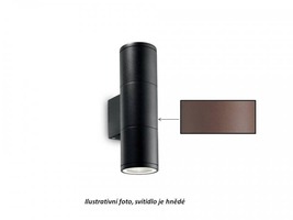 Nástěnná - ILUX 163635 Venkovní nástěnné svítidlo Ideal Lux Gun AP2 small coffee 163635 hnědé 21cm IP44 - IDEALLUX