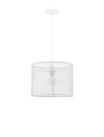 Válec - NV 8809302 Závěsné svítidlo NET bílý hliník bílý kabel E27 1x12W bez žárovky - NOVA LUCE