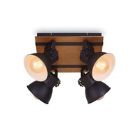 Bodová - BRILO 2742-045 Bodové svítidlo 38 cm 4x E27 40W černá - BRILO
