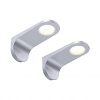 Přisazená - PN 1157-21-2 AMON LED skříňková svítidla 2ks sada stříbrná s funkcí stmívání 3000K - PAUL NEUHAUS