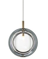 Subtilní - BOMMA 1/85/95150L/B/00000/160/A/BBR… Závěsné svítidlo LENS čiré - kartáčované kování, bez baldachýnu 1/85/95150L/B/00000/160/A/BBR/2,5- BOMMA