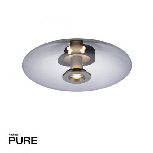 Kruhová - PN 6083-15 LED nástěnné a stropní svítidlo PURE Vitrum 2700K platina / kouřová - PAUL NEUHAUS - foto 1