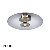 Kruhová - PN 6083-15 LED nástěnné a stropní svítidlo PURE Vitrum 2700K platina / kouřová - PAUL NEUHAUS