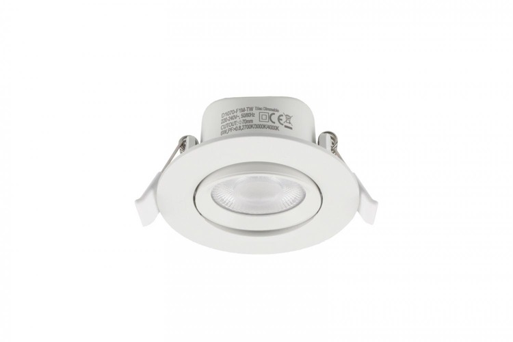Koupelnová - IMPR 565455 Deko-Light vestavné bodové svítidlo - Surtur Tilt 68, 6 W, DIM, 2700/3000/4000 K, bílá - foto 1